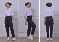 Брюки, плотный трикотаж код 7532 цвет СИНИЙ