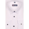 Рубашка цвет Белый код 24005  длинный рукав, кнопки, Slim fit