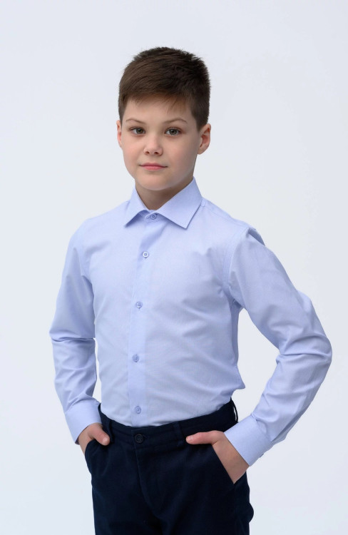 Рубашка  голубая код 8838
