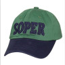 Бейсболка SOPER козырёк цвет Зелёный/Синий