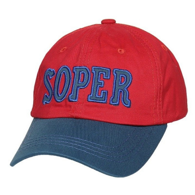 Бейсболка SOPER козырёк цвет Красный/Синий