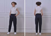 Брюки из поливискозы код 7473 цвет СИНИЙ