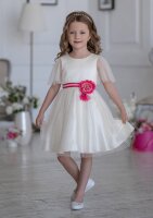 Нарядное платье Мерсия ванил.малиновый, Alolika
